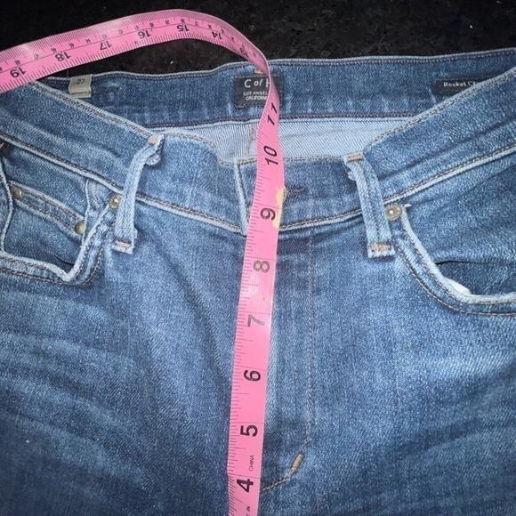 UEC CITIZENS OF HUMANITY ROCKET CROP HIGH RISE SKINNY DEMIN JEANS SZ 27 - Picture 11 of 12